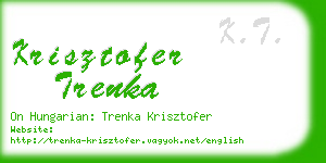 krisztofer trenka business card